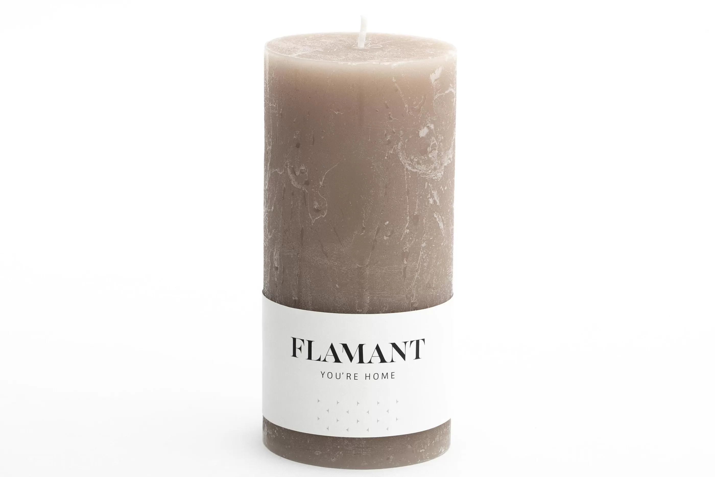 Flamant Beth, Kaars, Kleur Taupe, 7X15Cm | Decoratie