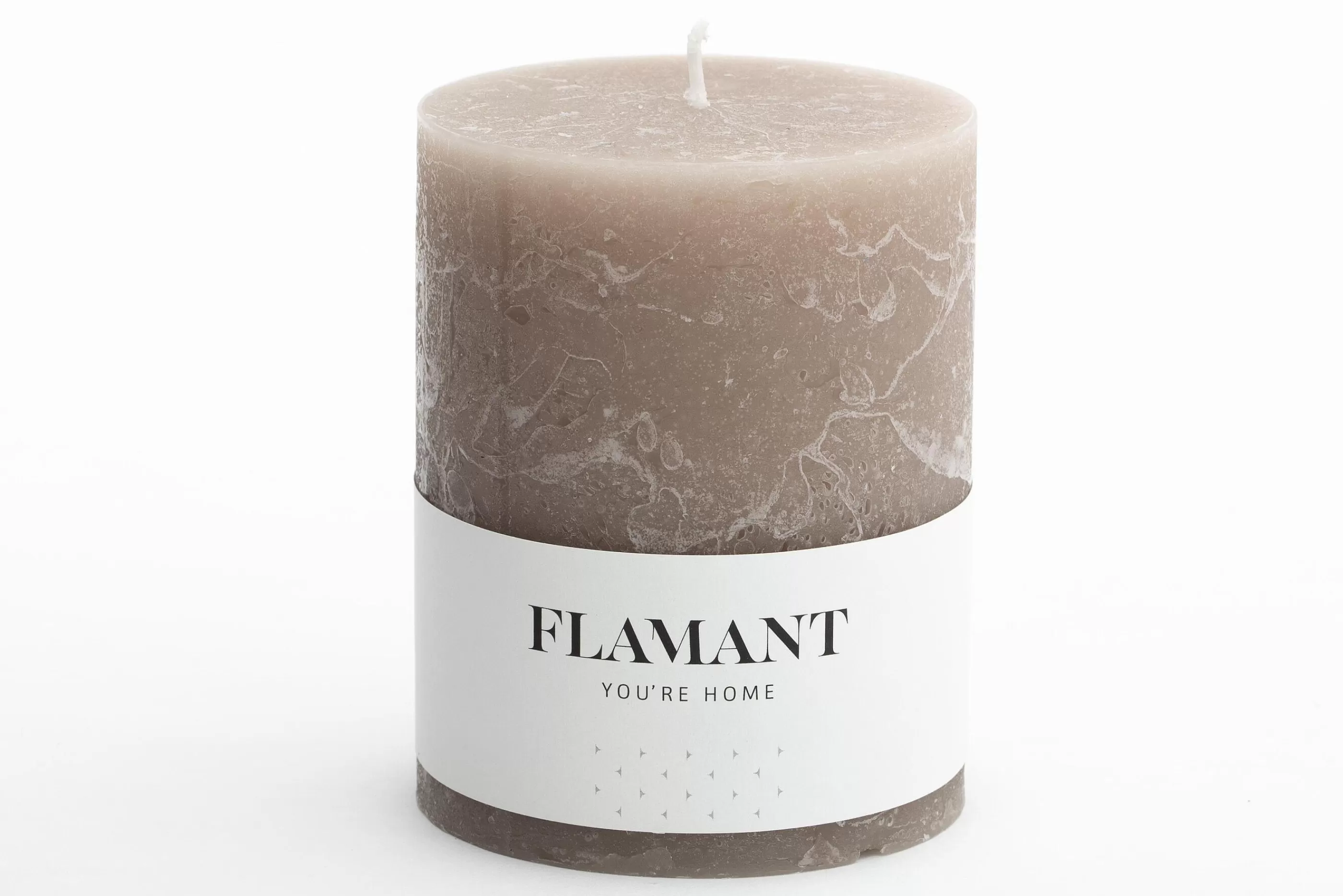 Flamant Beth, Kaars, Kleur Taupe, 9X11,5Cm | Decoratie