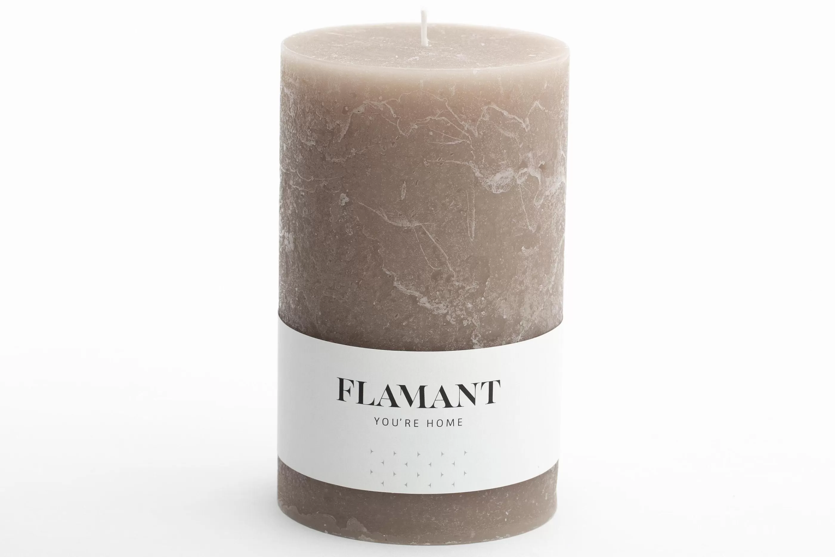 Flamant Beth, Kaars, Kleur Taupe, 9X15Cm | Decoratie