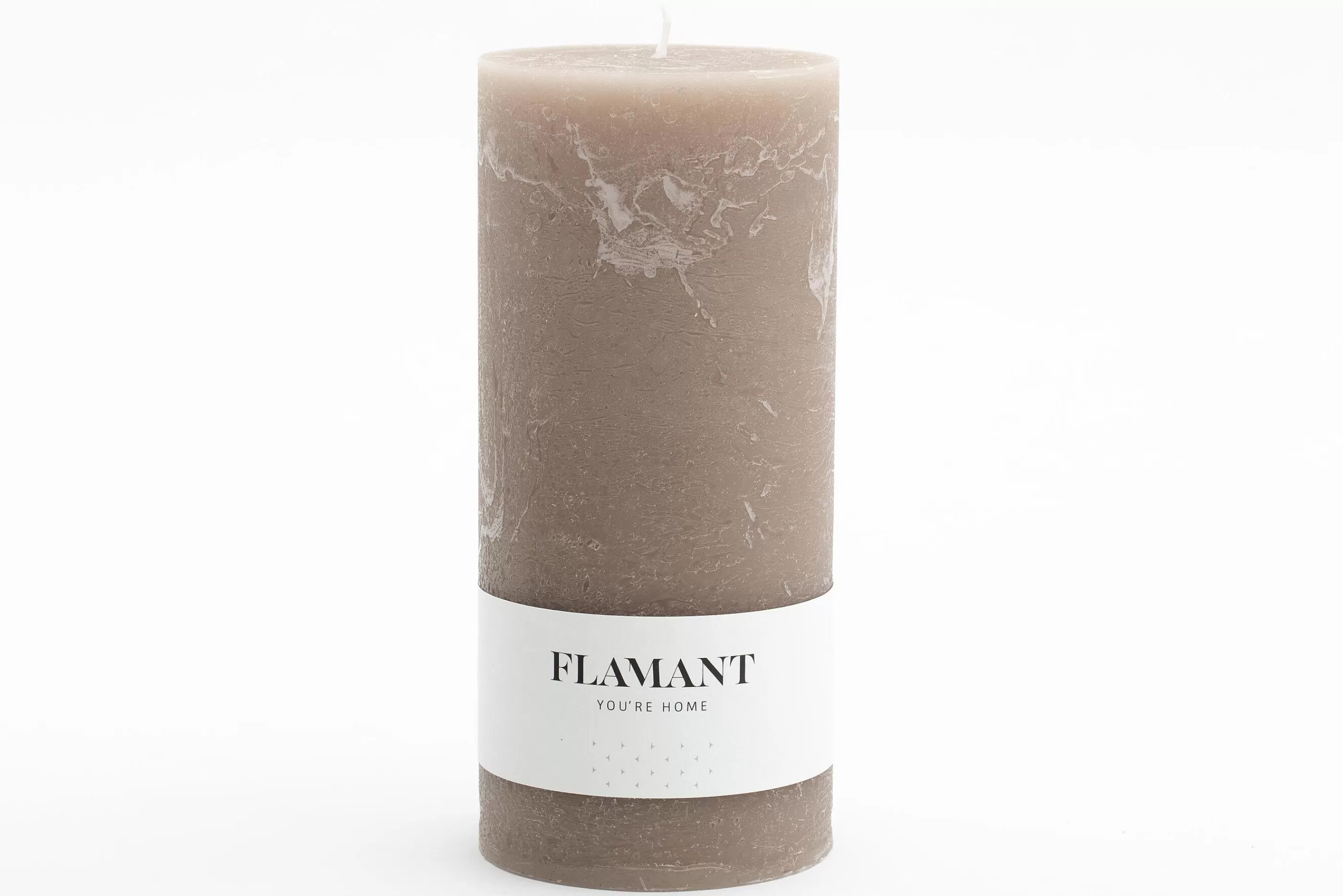 Flamant Beth, Kaars, Kleur Taupe, 9X20Cm | Decoratie