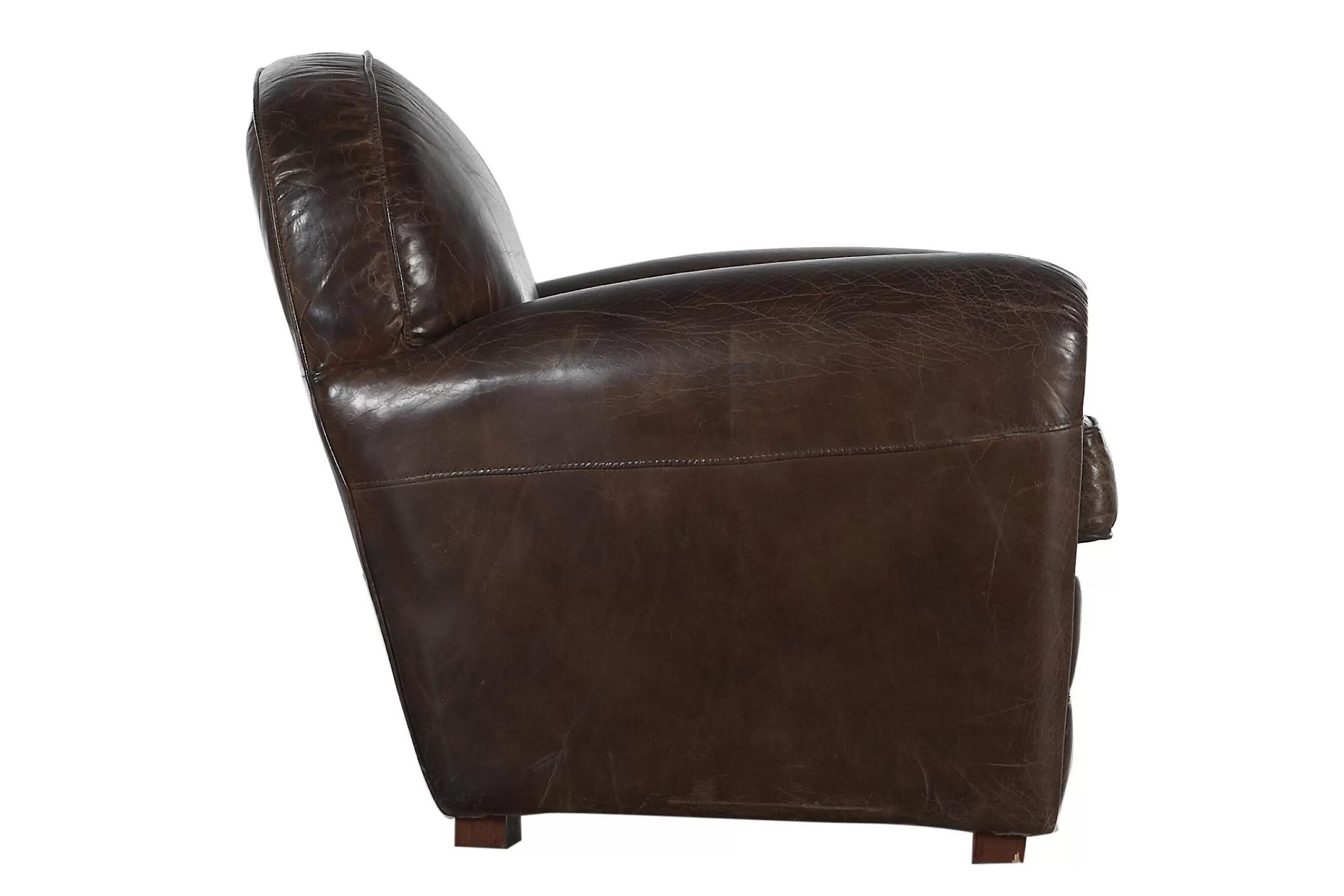 Flamant Burnham, Club Fauteuil, Donkerbruin, Leer | Banken