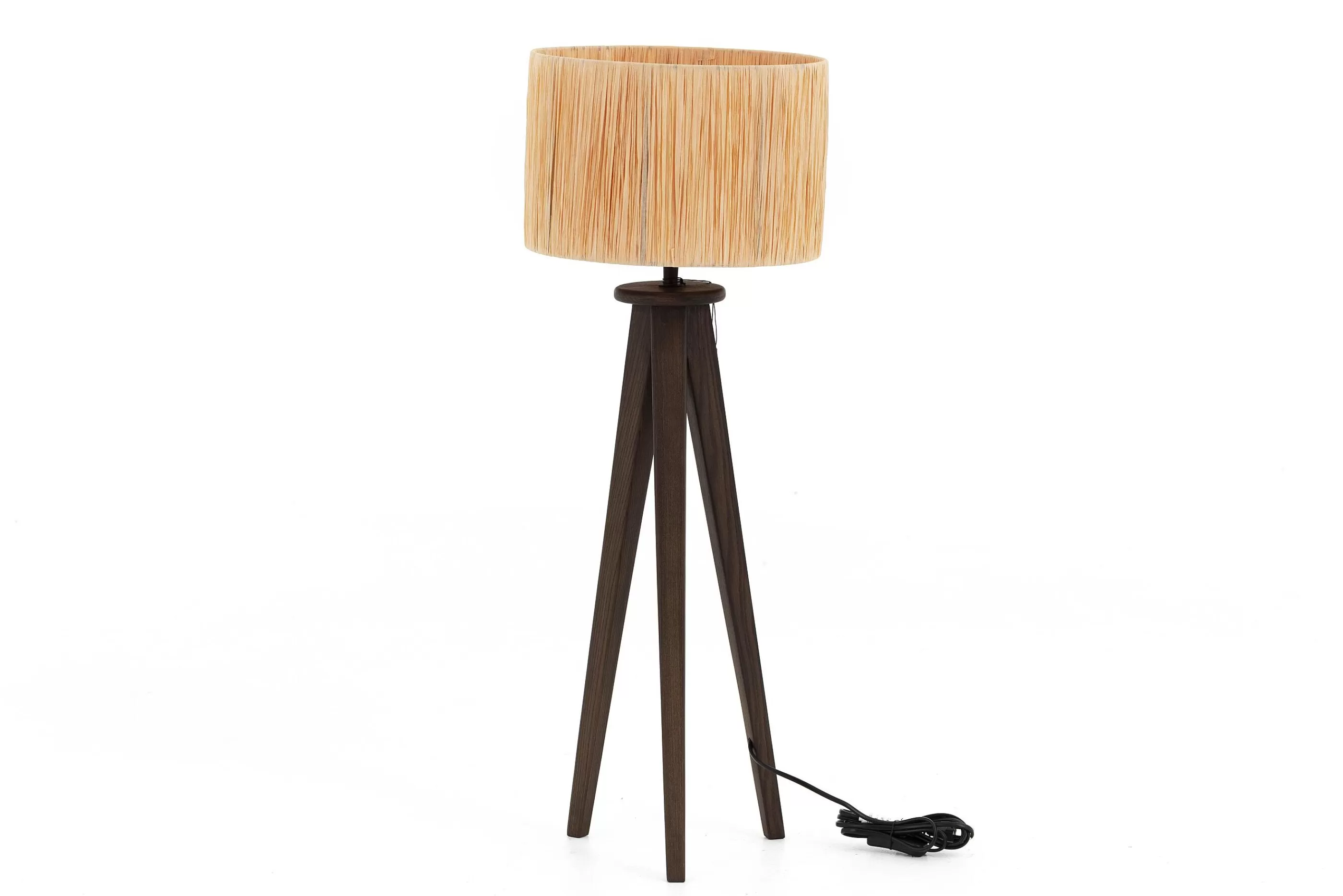 Flamant Maeve, Tafellamp Met Kap, Hout En Raffia | Verlichting