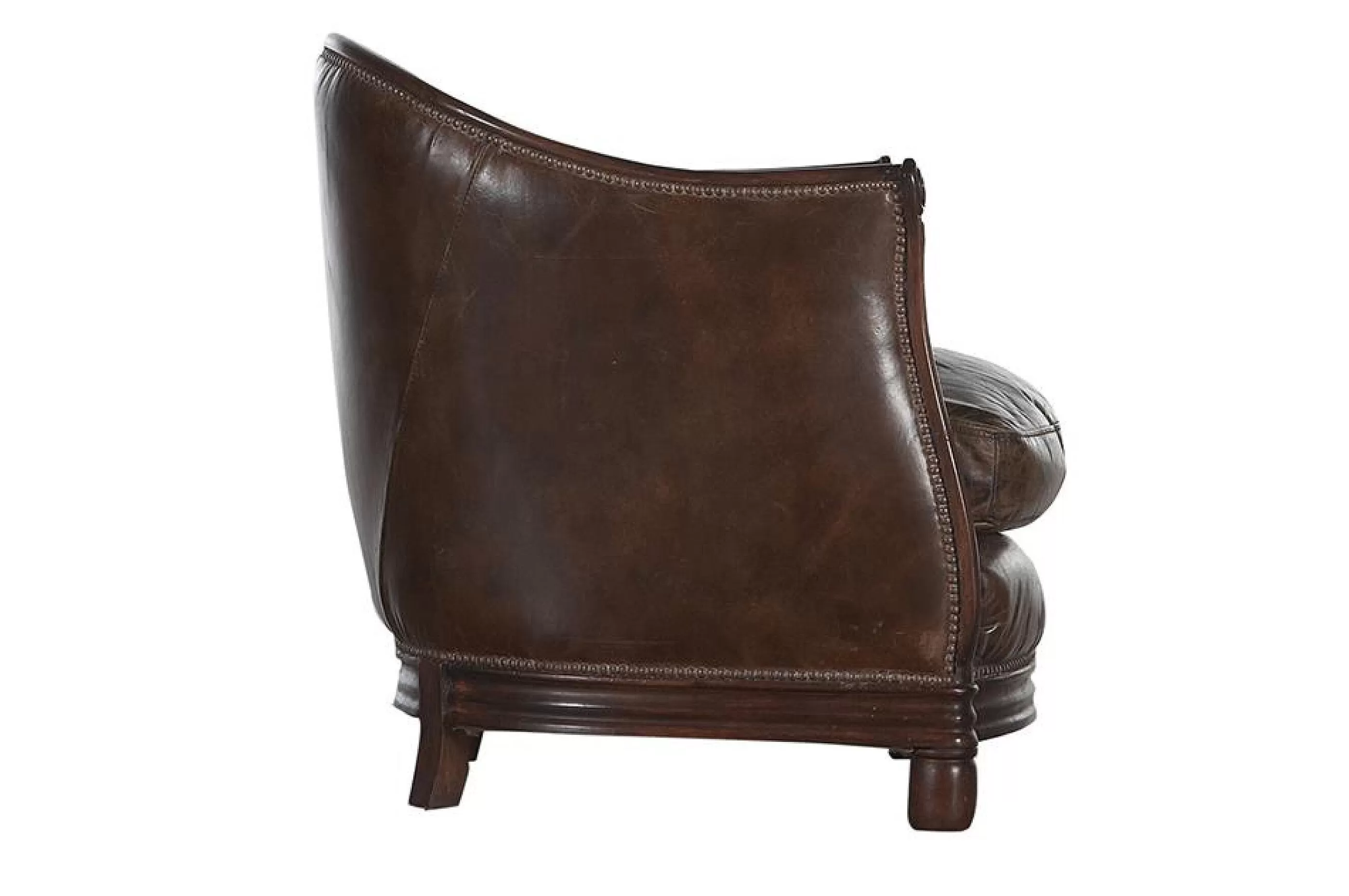 Flamant Melbury, Club Fauteuil, Donkerbruin, Leer | Banken