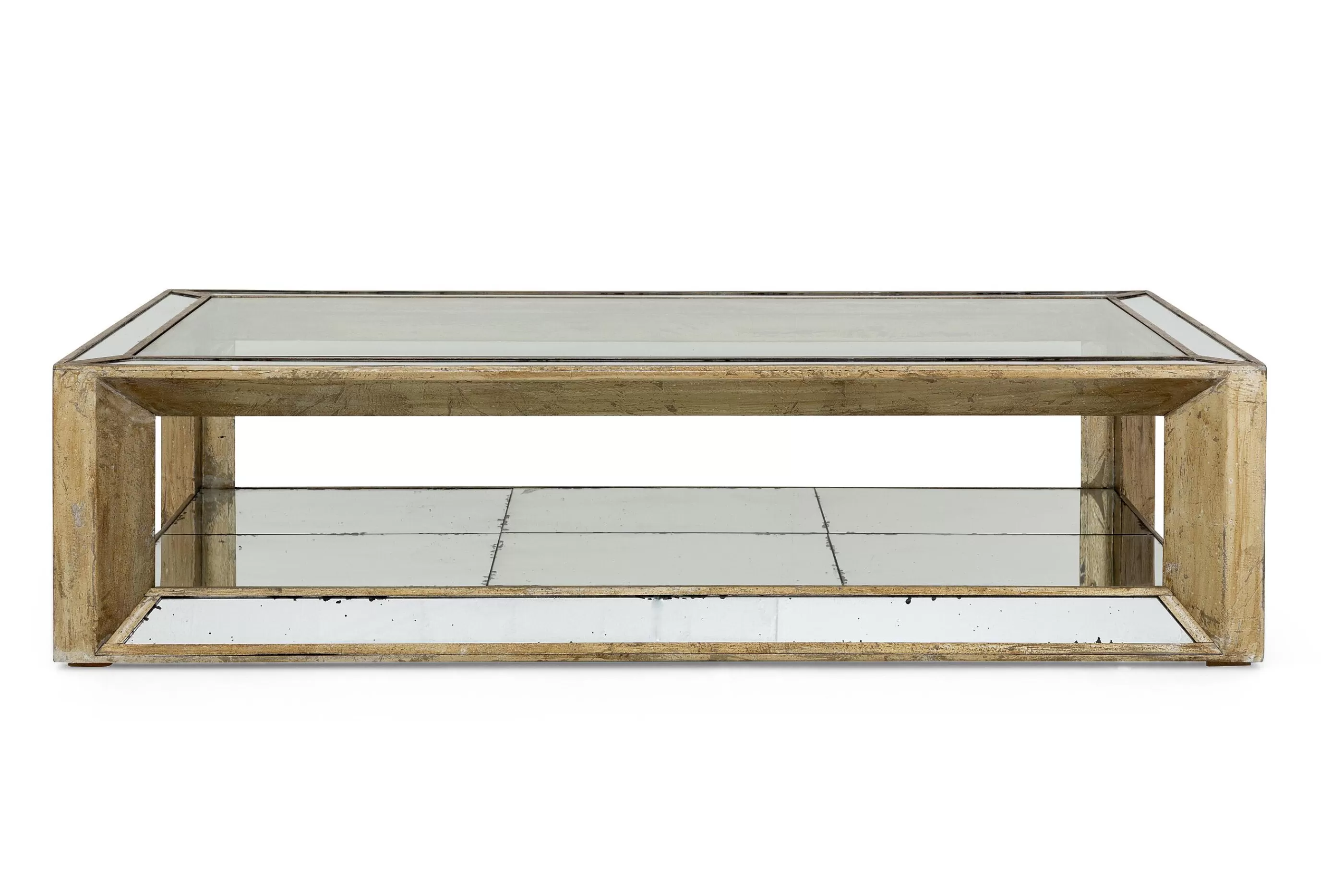 Flamant Mitchell, Salontafel, Rechthoekig, Spiegelglas En Hout, 160X80 | Koffie Tafels